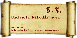 Buchholz Nikodémusz névjegykártya